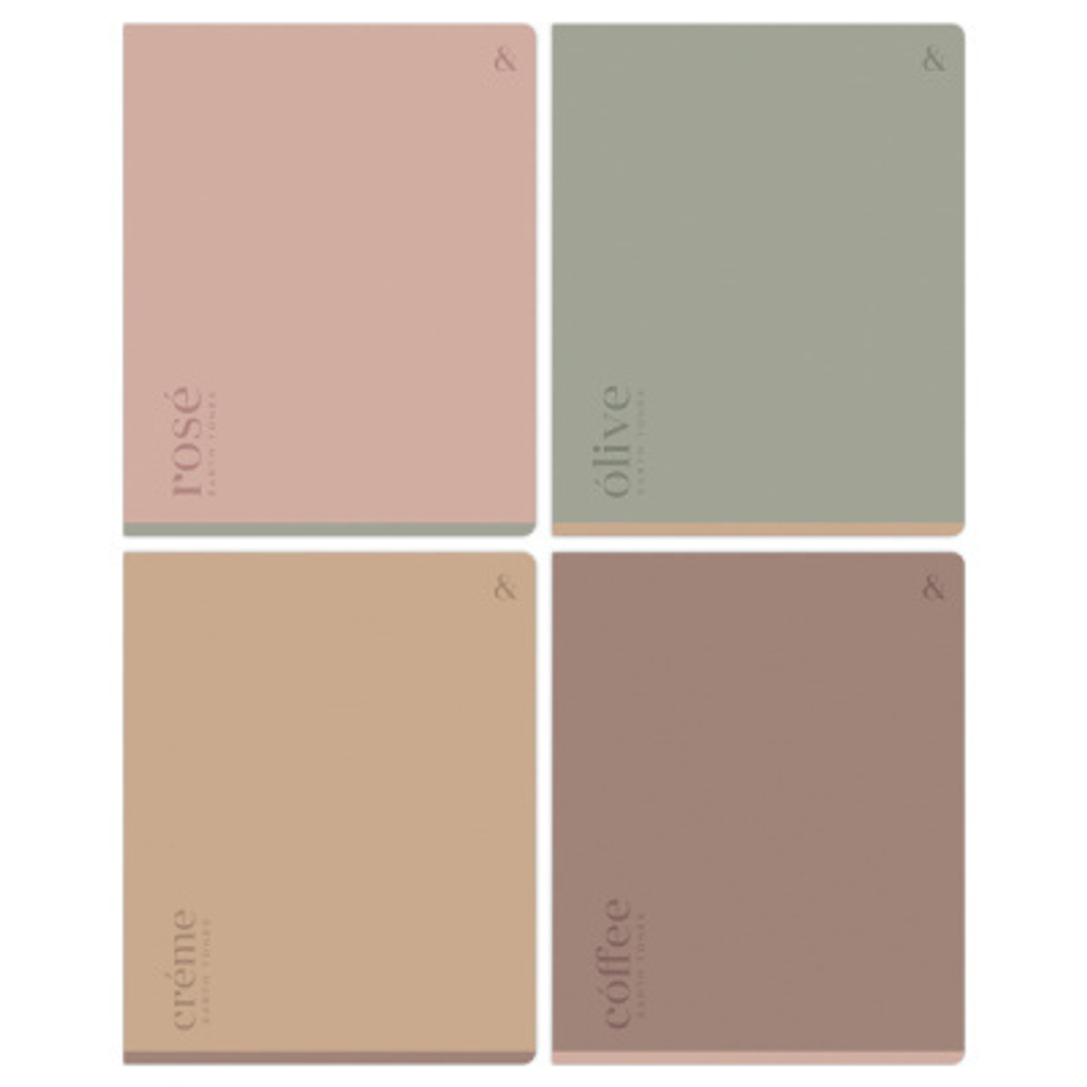Тетрадь 48л., А5, клетка Greenwich Line "Natural tone",cофт-тач ламинация, 70г/м2