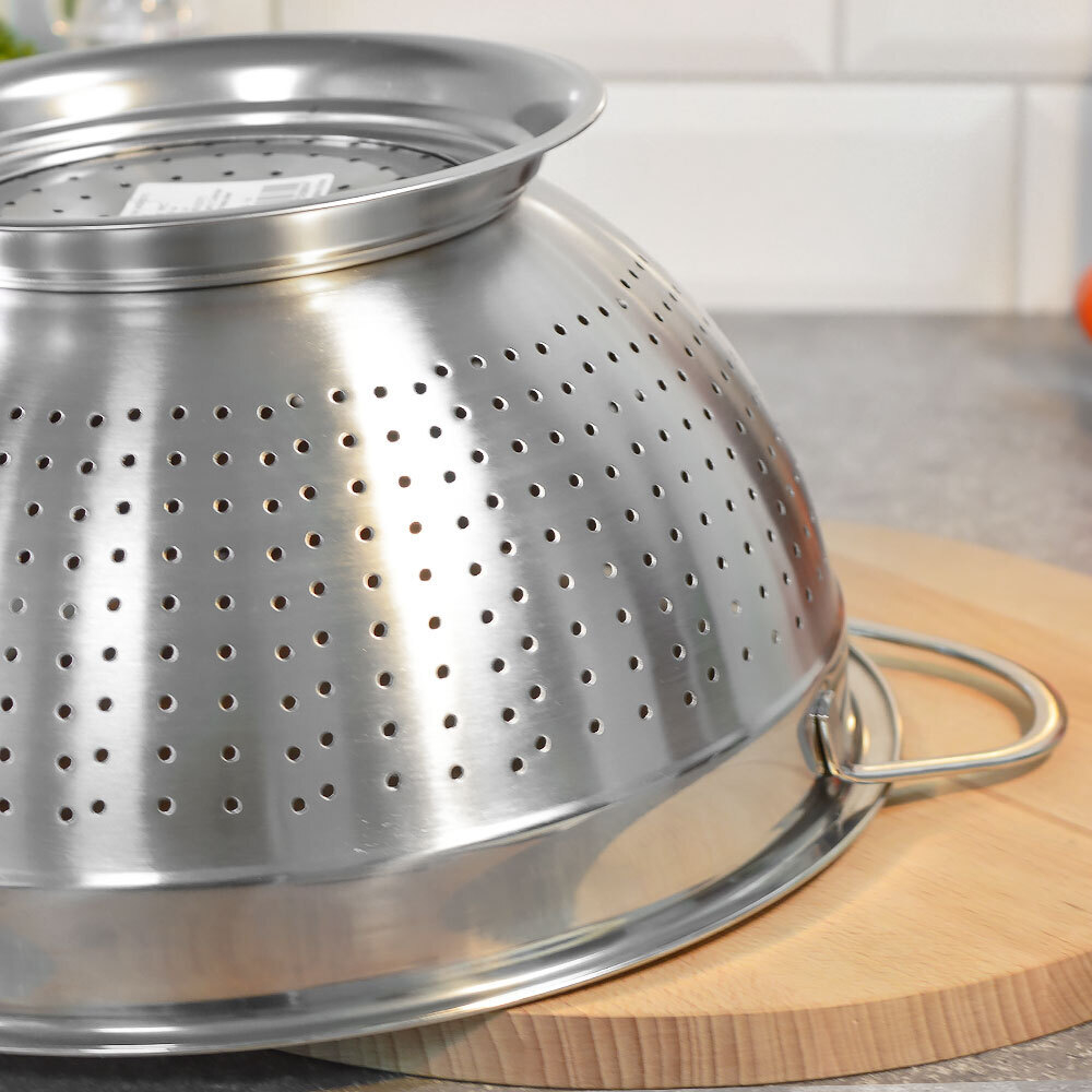 Дуршлаг 28см нерж с ручками на ножке MB 30375