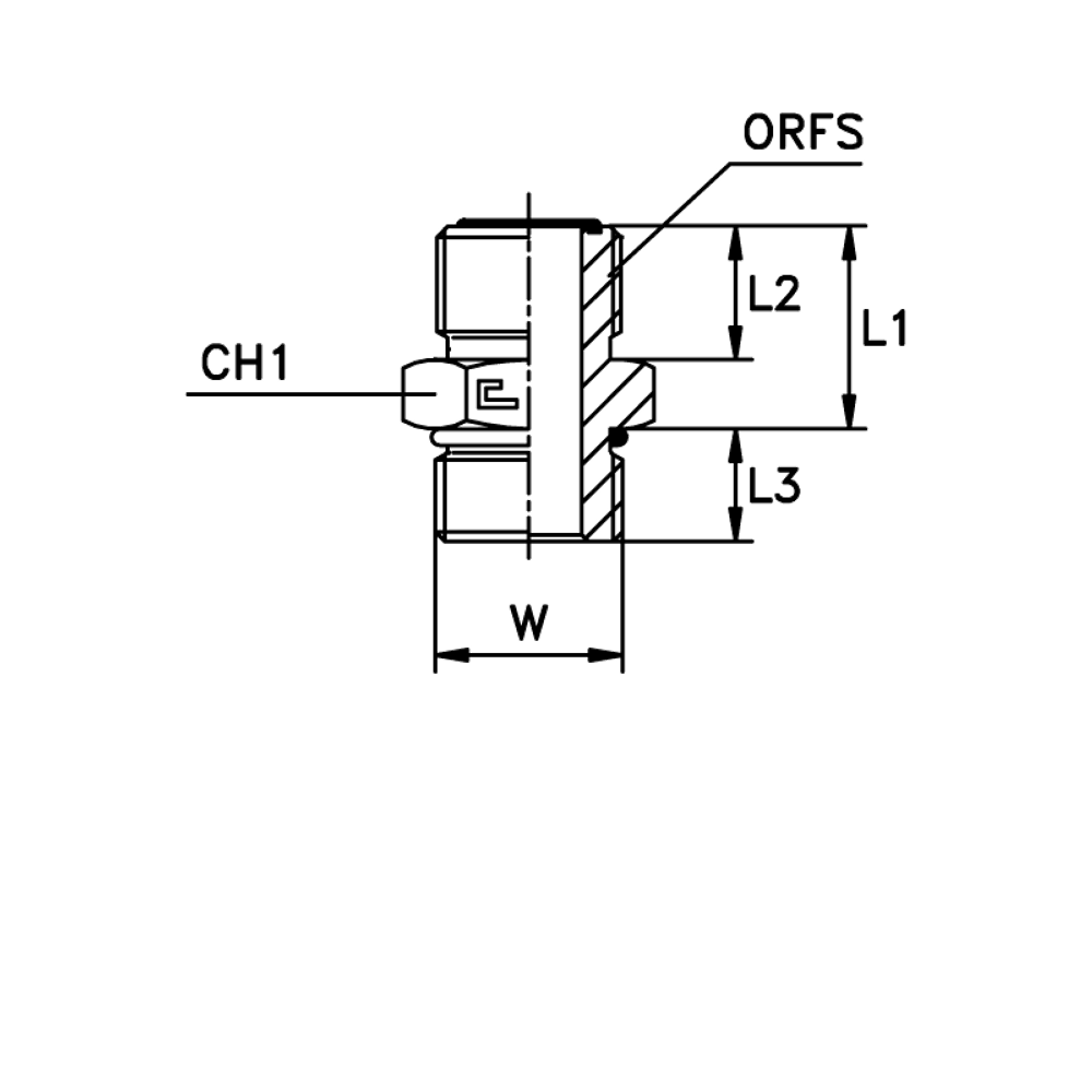 Соединение ORFS 11/16 - UNF 3/4