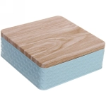 Банка жестяная «Kitchen romance» 1500мл 17*17*6cм, голубая