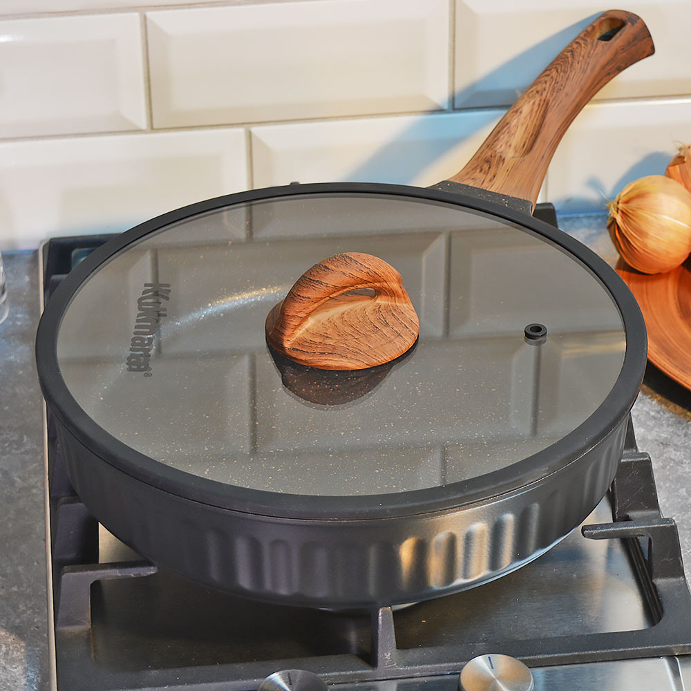 Сковорода 28см Ristretto Stella, а/пр литая со стеклянной крышкой