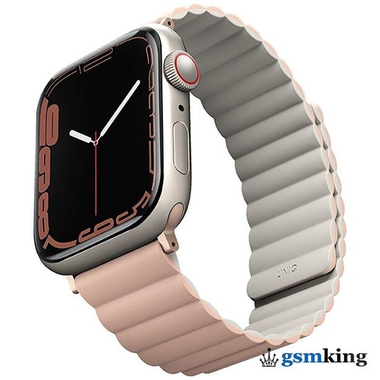 Uniq REVIX reversible Magnetic Strap for Apple Watch 42|44|45mm Pink/Beige