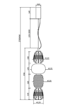 Подвесной светильник Maytoni PATTERN MOD267PL-L32G3K