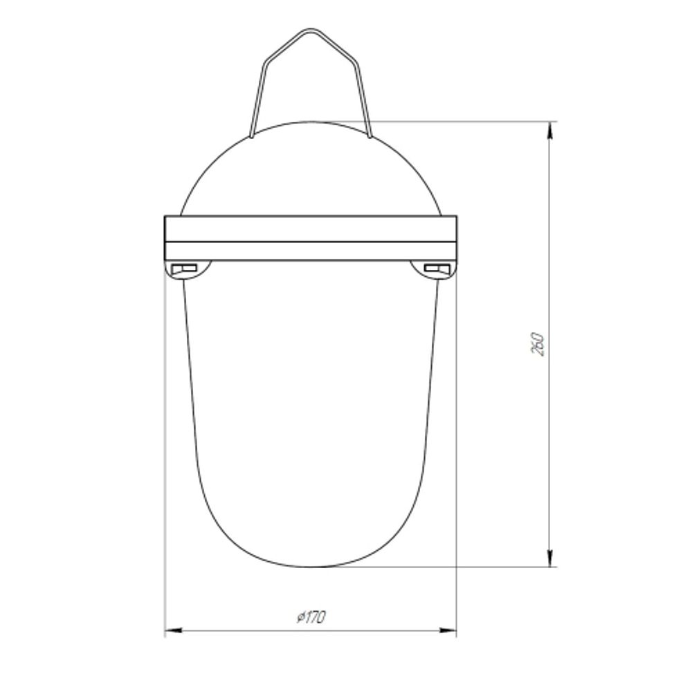 Светильник ЭРА НСП 02-100-001 без решетки Желудь сталь / стекло IP54 E27 max 100Вт 262х172 белый