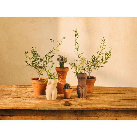 Ваза для цветов body, black, 23 см