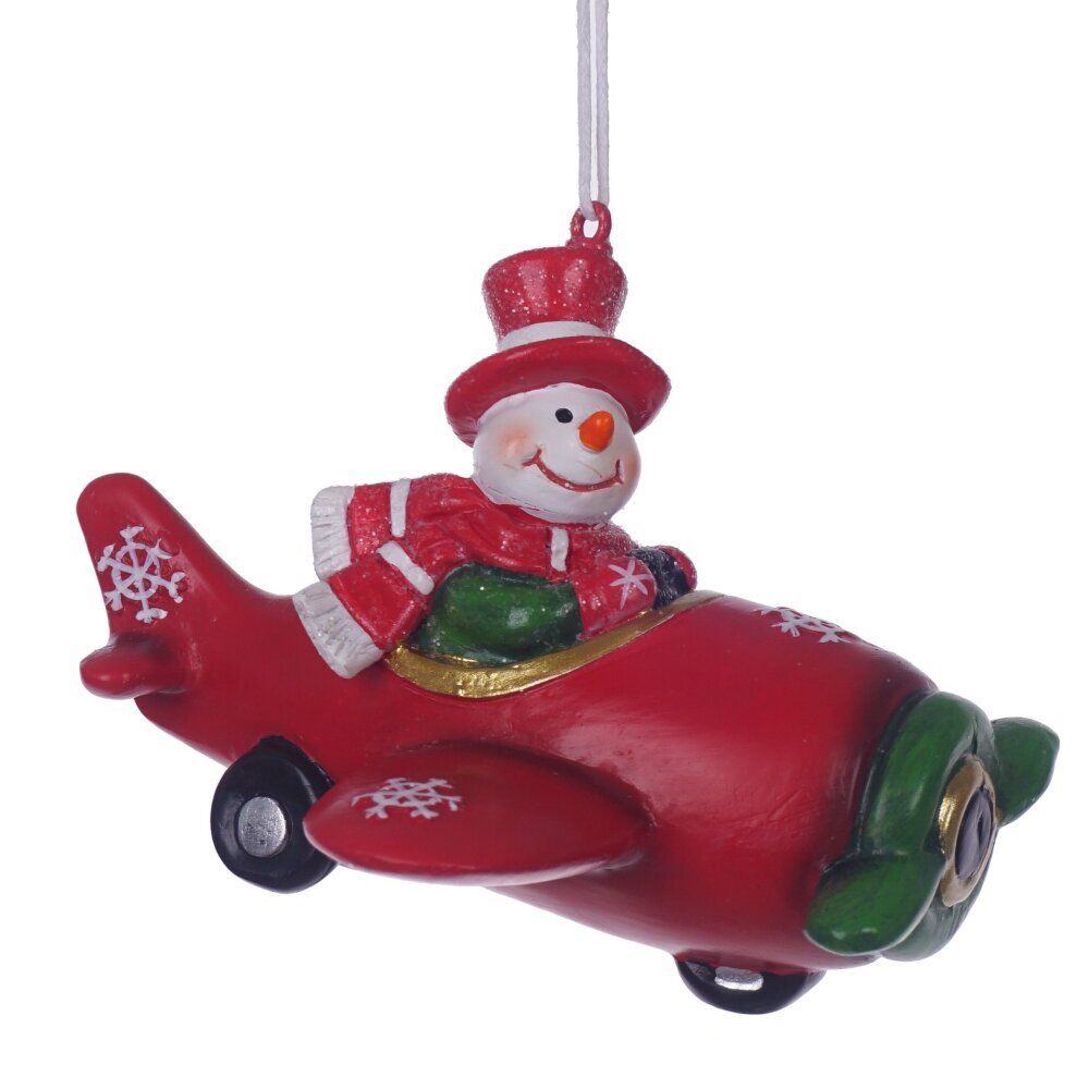 GAEM Фигурка декоративная подвесная "Снеговик/Дед Мороз", L10 W8,5 H7 см, 2в.