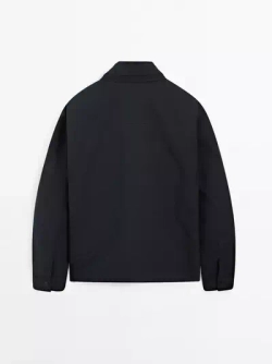 Massimo Dutti Непромокаемая стеганая куртка, темно-синий