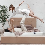 Матрас BuyLike, 14 см, средняя жесткость, беспружинный