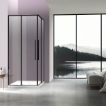 Душевой уголок Vincea SLIM-N VSS-4SN9010CLB 100x90 стекло прозрачное/профиль черный