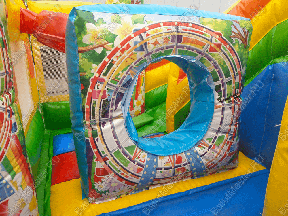 Детский надувной батут "Русский цирк", размер 3,5*3*2,7 м