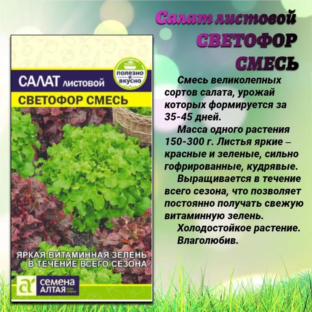 Набор семян: салат и редис