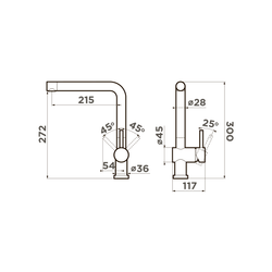 Смеситель для кухни Omoikiri Akashi Хром