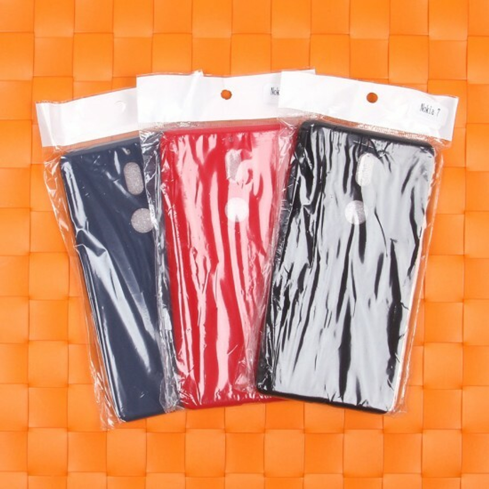 Панель матовая однотонная для Nokia 7, 008972 Красный