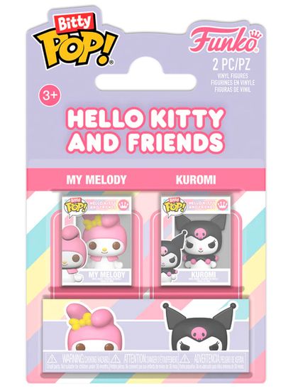 Набор Funko Bitty POP! Hello Kitty & Friends My Melody+Kuromi 2шт 88929 / Набор Фанко ПОП! по мотивам вселенной "Хэллоу Китти", Май Мелоди и Куроми