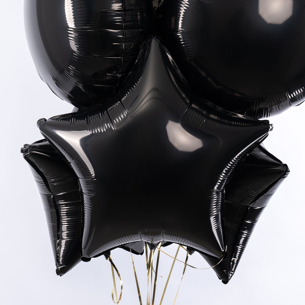 F Шар Звезда 18''/46 см, Черный (БГ-15)  Изображение2