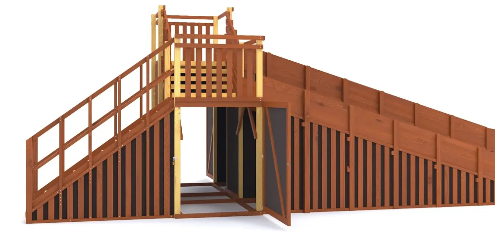 Зимняя горка Савушка Зима 14 с закрытыми фасадами