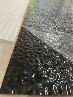 Бамбуковая панель "Водная рябь" (черный)