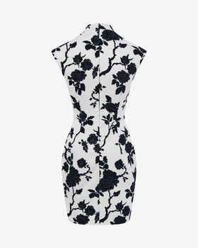 Платье мини из жакарда