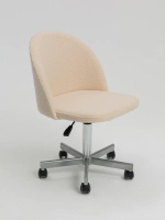 Стул Черри пятилучие сталь черная/серебро