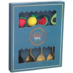 Набор чайных ложек 4шт «Фруктовый микс» в подарочной коробке,цвет золото