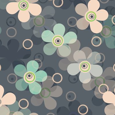 Ретро цветы ( темный фон)