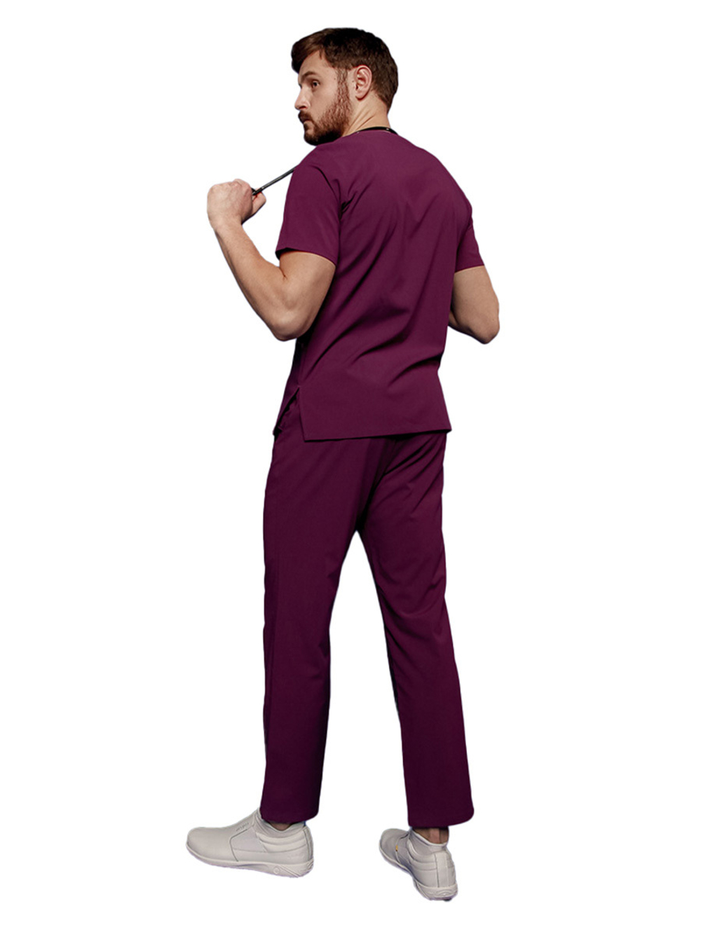 Брюки медицинские женские Pulse R122 с эластичным поясом, коралловый, 50