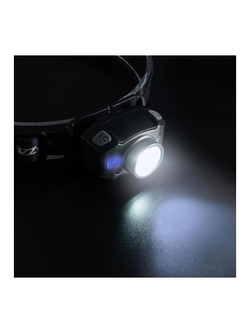 Фонарь аккумуляторный налобный AccuH1-L5WZ-bk zoom LED 5Вт + 2хRED SMD IP54 5 режимов: 100проц. 180лм 3.5ч/50проц. 110лм 5.5ч/30проц. 65лм 15ч/красн. 28ч/мигающ. красн. 12ч аккум. 0.8А.ч управл. жестами черн./сер. JazzWay 5036642