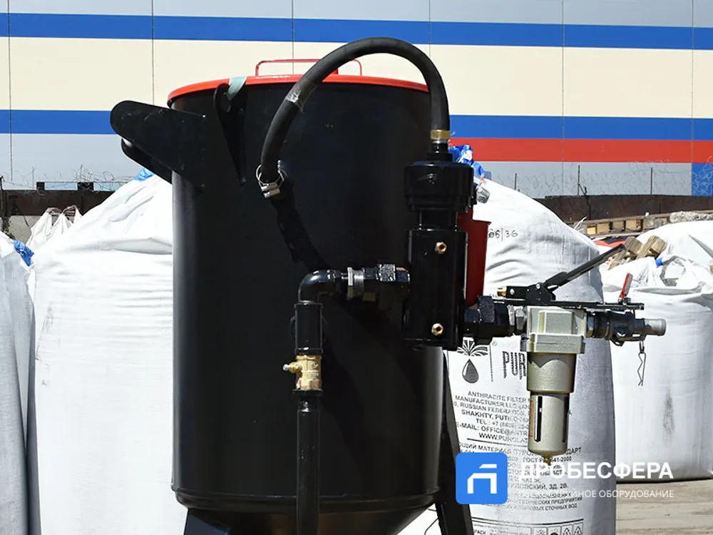 Пескоструйный аппарат PST-PS-100-3 без рукава TWIN с шиберным дозатором
