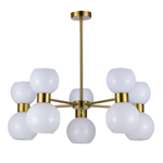 SLE1138-302-10 Светильник потолочный Латунь/Белый E27 10*60W THONET