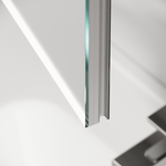 Зеркальный шкаф для ванной комнаты из алюминия Sancos Evoke 900x700х136 мм с LED подсветкой, арт. SC8090