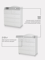 Комод "Ричард" 5 ящ. (арт.65) МДФ 800/5 (белый)