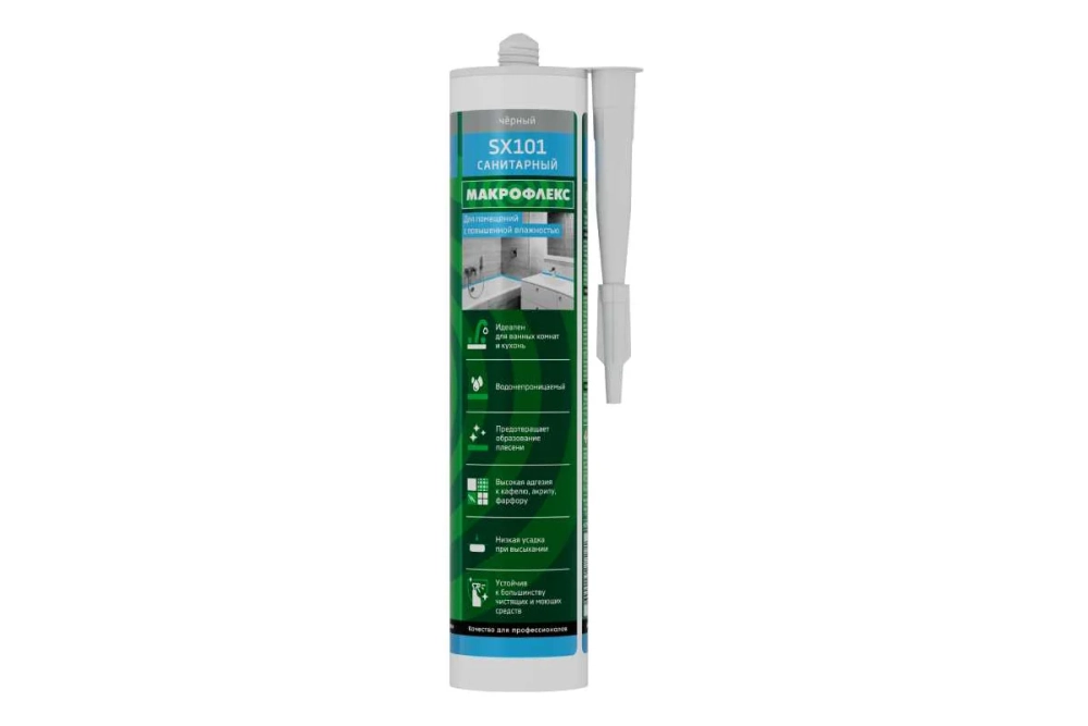 Силиконовый герметик Makroflex SX101 черный, 0.29 л 3001533