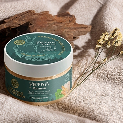 Убтан Мятный 3 в 1 Очищение, скраб, маска для лица