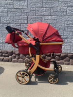 Коляска-трансформер 2в1 DAREX 608 Бордовый текстиль