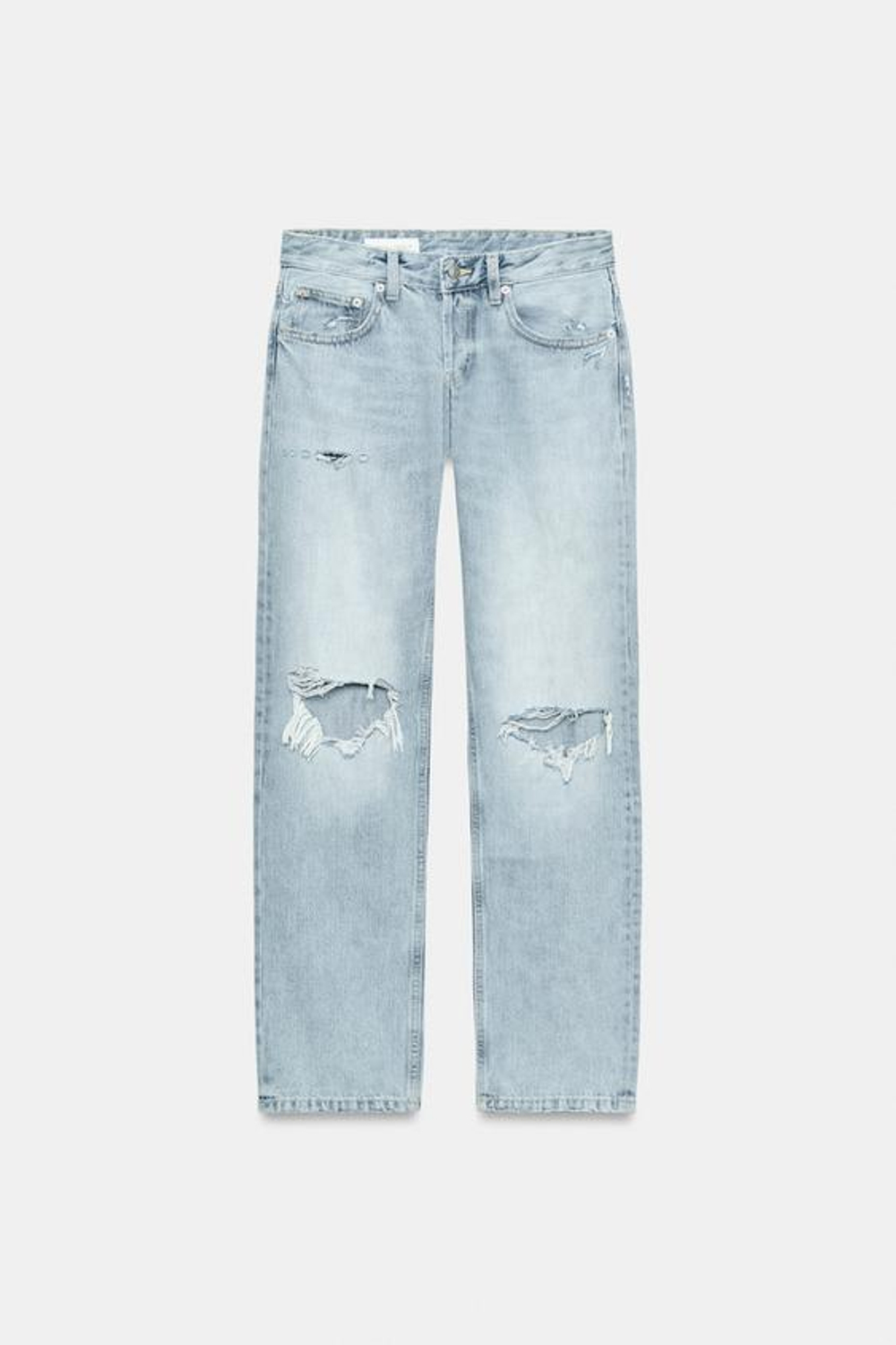 Джинсы TRF с низкой талией и разрезом на бедре - ZARA