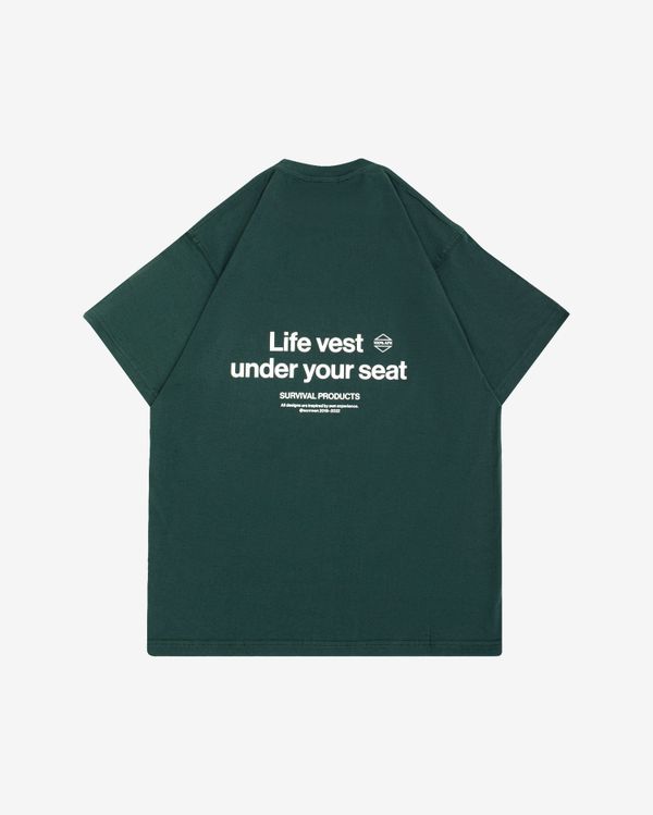 Футболка Life vest under your seat Темно-зеленая - фото 2