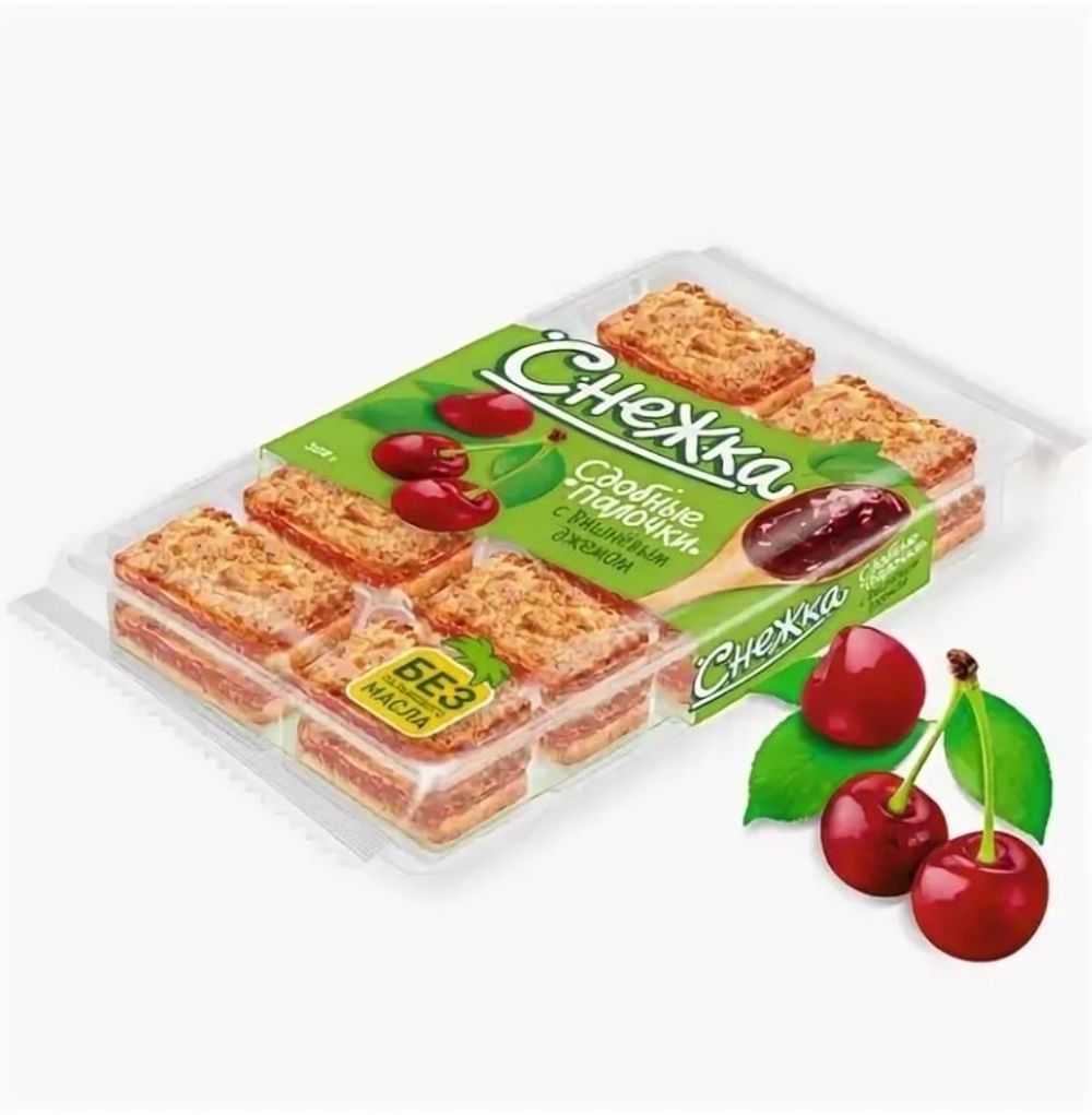 Сдобные палочки "Снежка" вишня 308гр