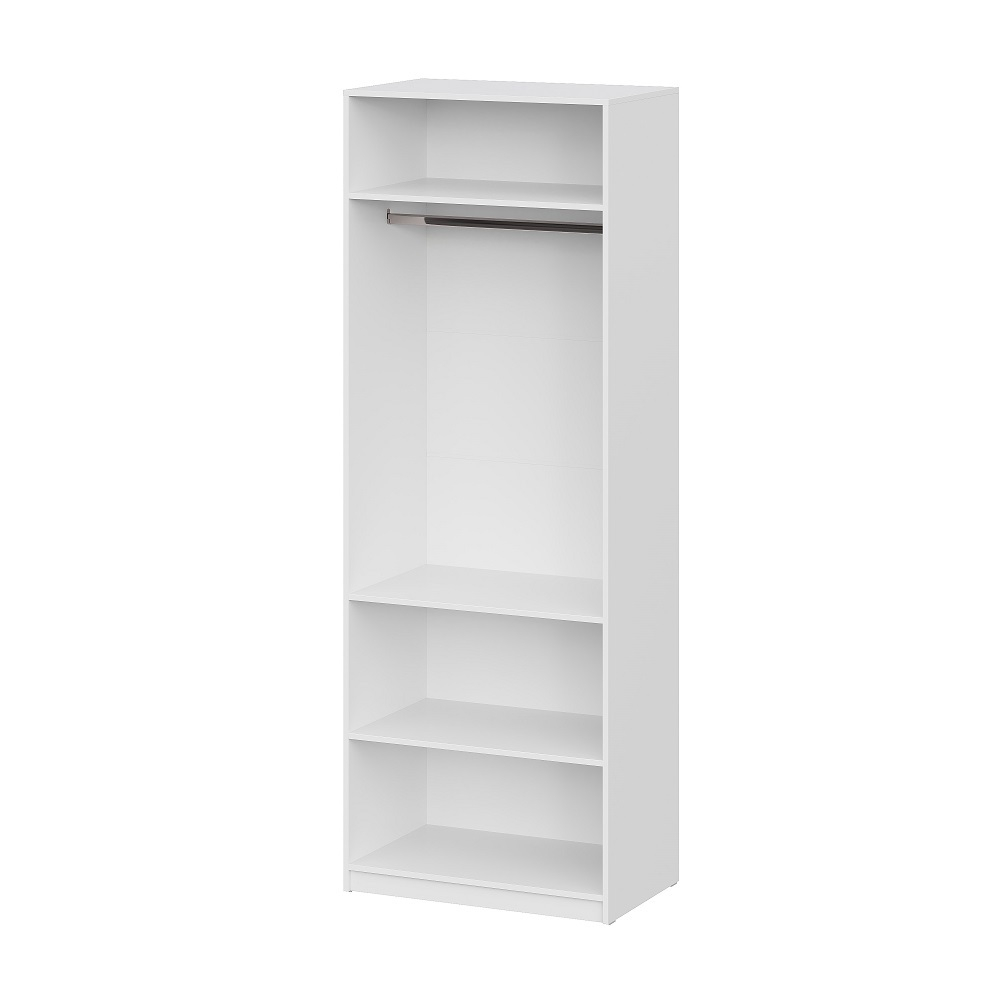 Шкаф распашной с наполнением (5 полок + 2 ящика) ШК 5 (800), Белый