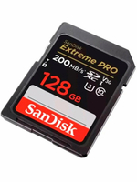 SanDisk Extreme PRO SDXC 128 ГБ Class 10 UHS-I U3 V30 (R/W 200/90 Mb/s)