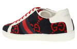 Gucci Wmns Ace Gg Terry Cloth "Blue Red" Women"s