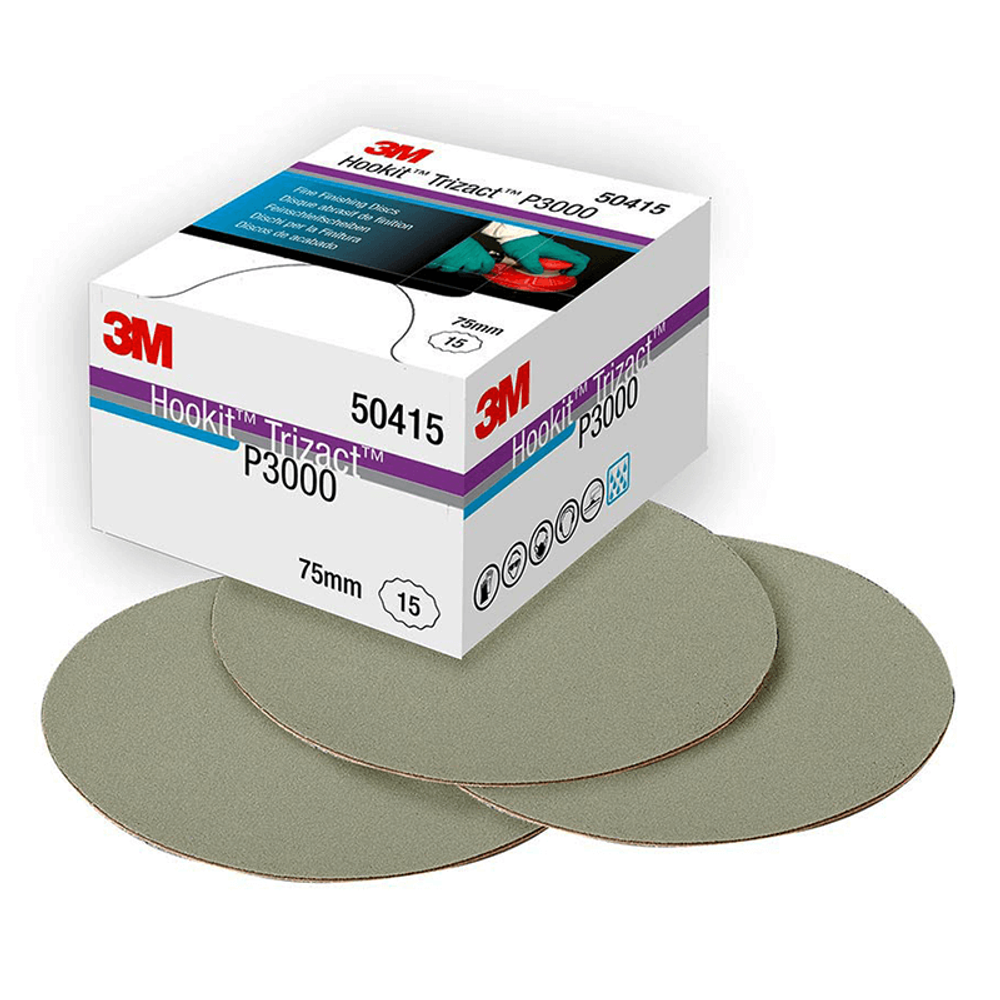 3M Hookit Trizact 443SA Fine Finishing Disc 75mm - купить по выгодной цене  | АВТО-Малярка.RU Интернет-магазин профессионального оборудования и  материалов для кузовного ремонта