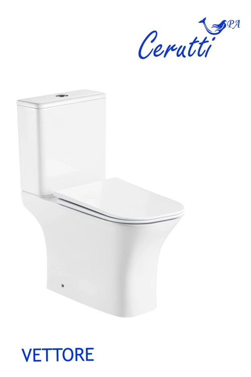 Унитаз VETTORE напольный безободковый Ceruttispa CT7192 (650x340x770)