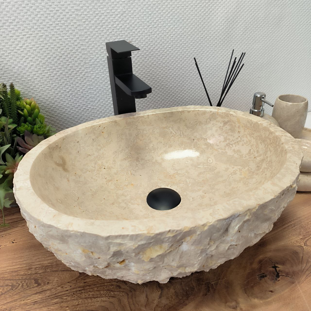 Раковина из мрамора Erozy Cream EM-62661 (48*39*15) 124