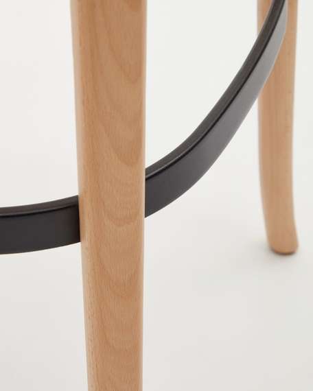 Барный стул Romane светлый бук с сиденьем из ротанга