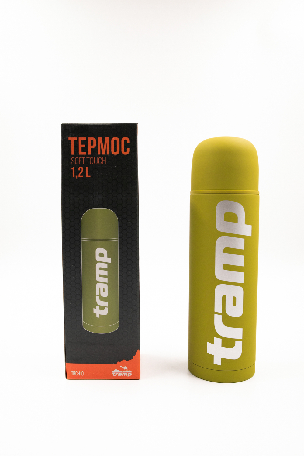Термос Soft Touch 1,2 л TRC-110 TRAMP(оливковый)