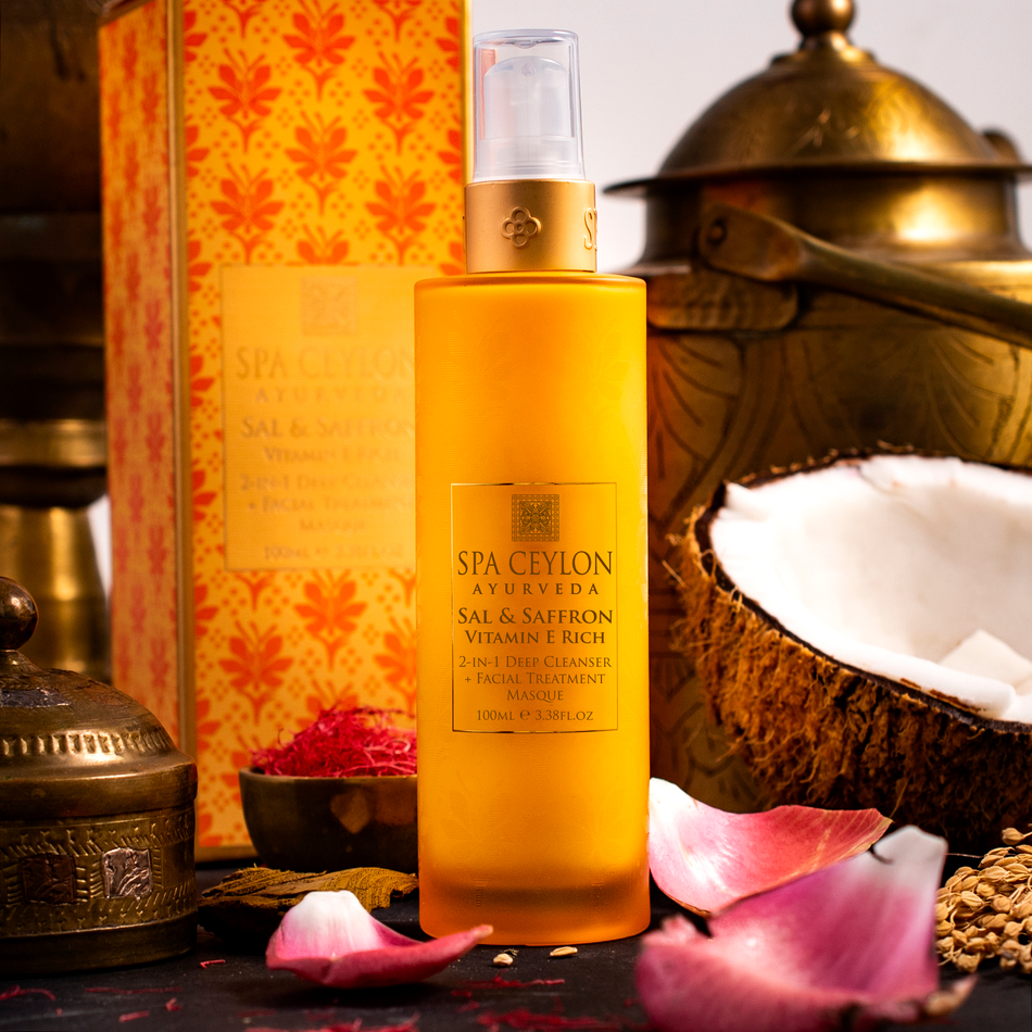 Обогащенный витамином Е гель+ маска  для умывания "ШОРЕЯ И ШАФРАН" (100мл)