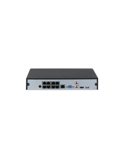 Видеорегистратор для видеонаблюдения DAHUA DHI-NVR2108HS-8P-I2 8-канальный IP-видеорегистратор с PoE, 4K, H.265+, видеоаналитика, входящий поток до 144Мбит/с, 1 SATA III до 10Тбайт