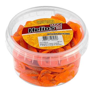 Виброхвост несъедоб. Chebak 3,15'/8 см Orange & Sparkles 100шт. (HS-3-022-N) Helios