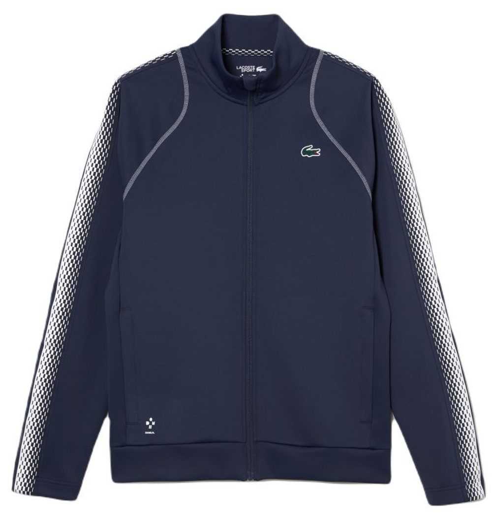 Куртка теннисная Lacoste Tennis x Daniil Medvedev Zipped Sweatshirt - blue/white