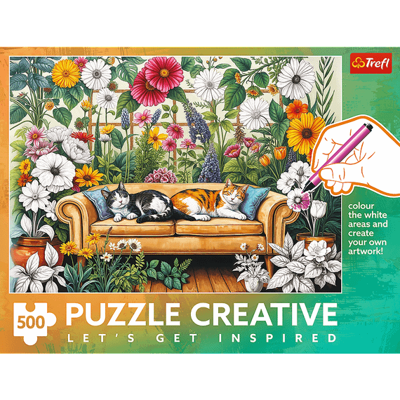 Pazl \ Puzzle \ Пазлы Puzzles - "500 Puzzle Creative" - Cat Orangery / Trefl